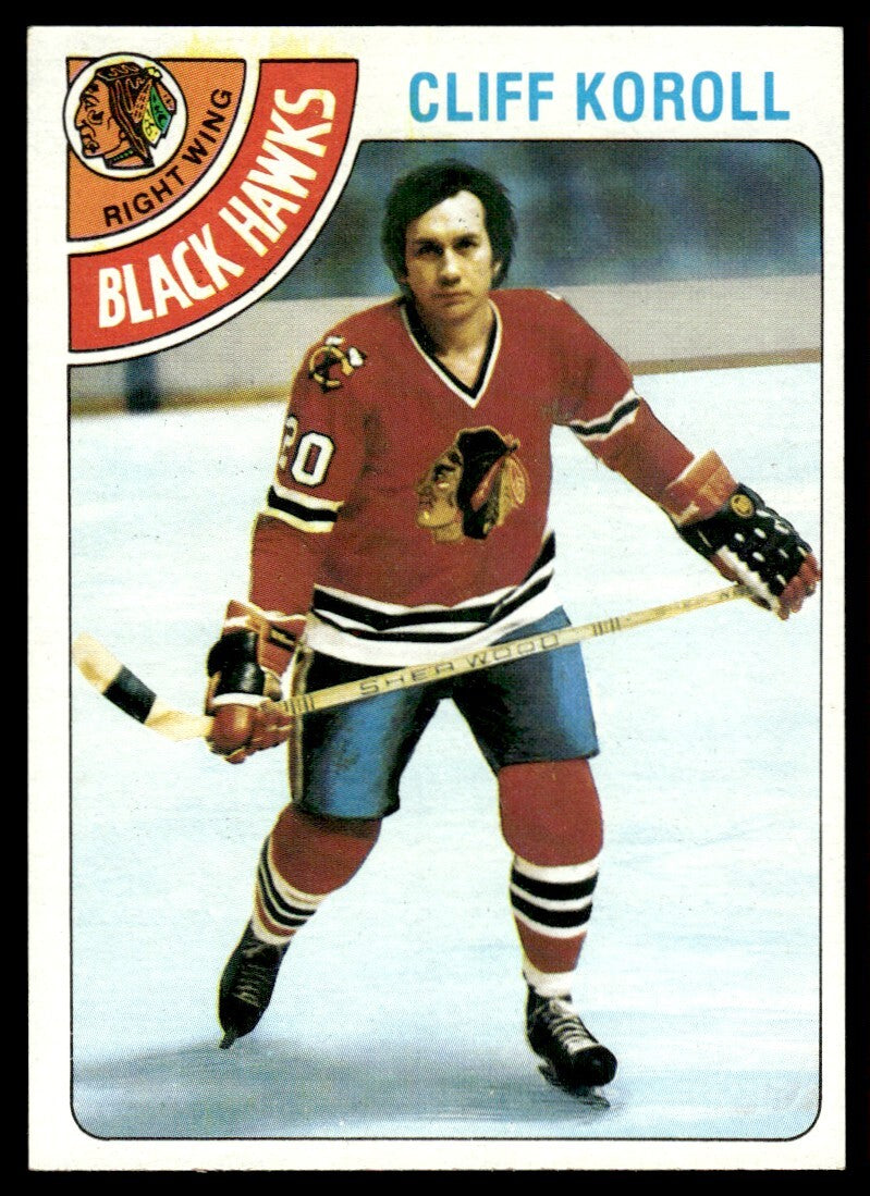 1978-79 Topps Hockey Card Cliff Koroll A Chicago Blackhawks #239