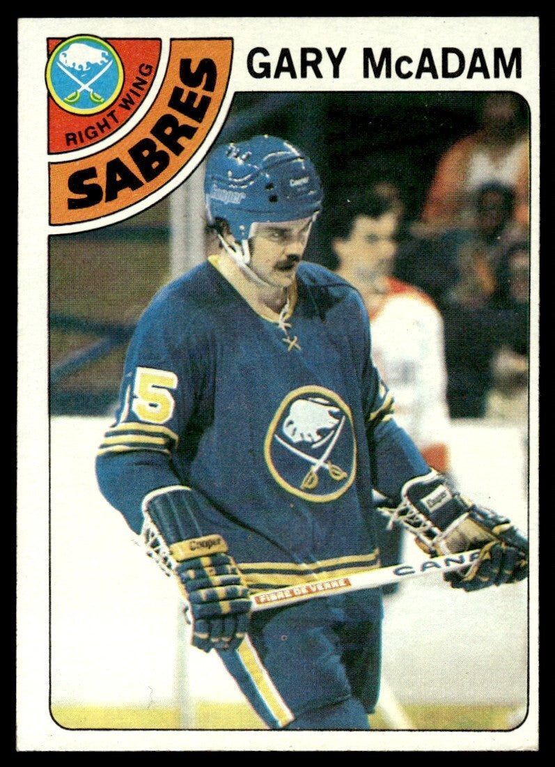 1978-79 Topps Hockey Card Gary McAdam rw Buffalo Sabres #42