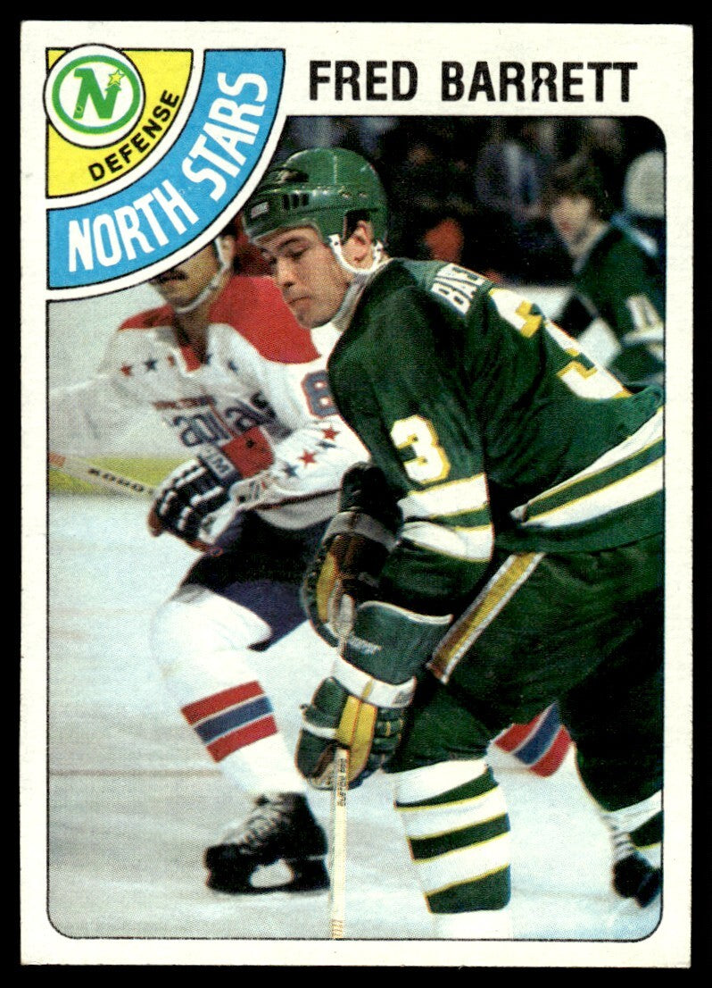 1978-79 Topps Hockey Card Fred Barrett d Minnesota North Stars #185