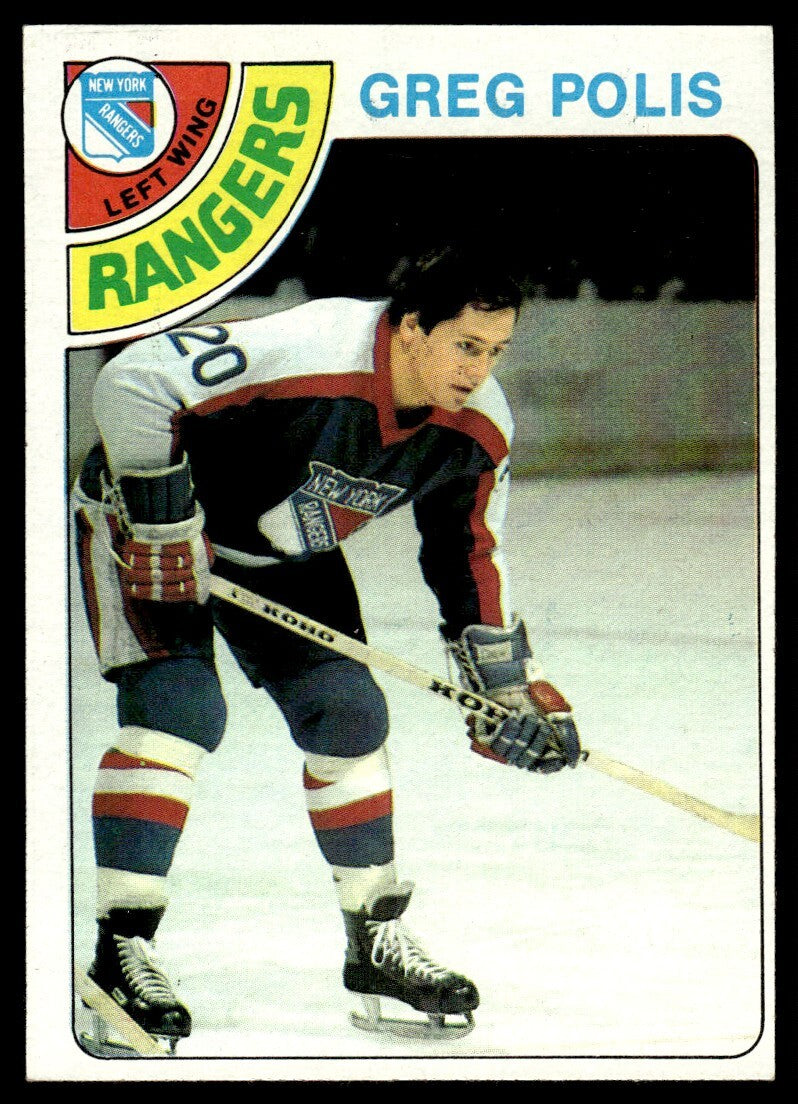1978-79 Topps Hockey Card Greg Polis lw New York Rangers #246