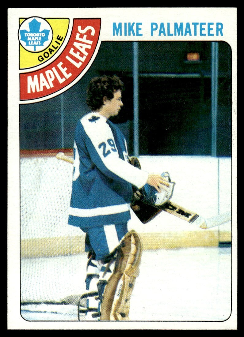 1978-79 Topps Hockey Card Mike Palmateer Toronto Maple Leafs #160