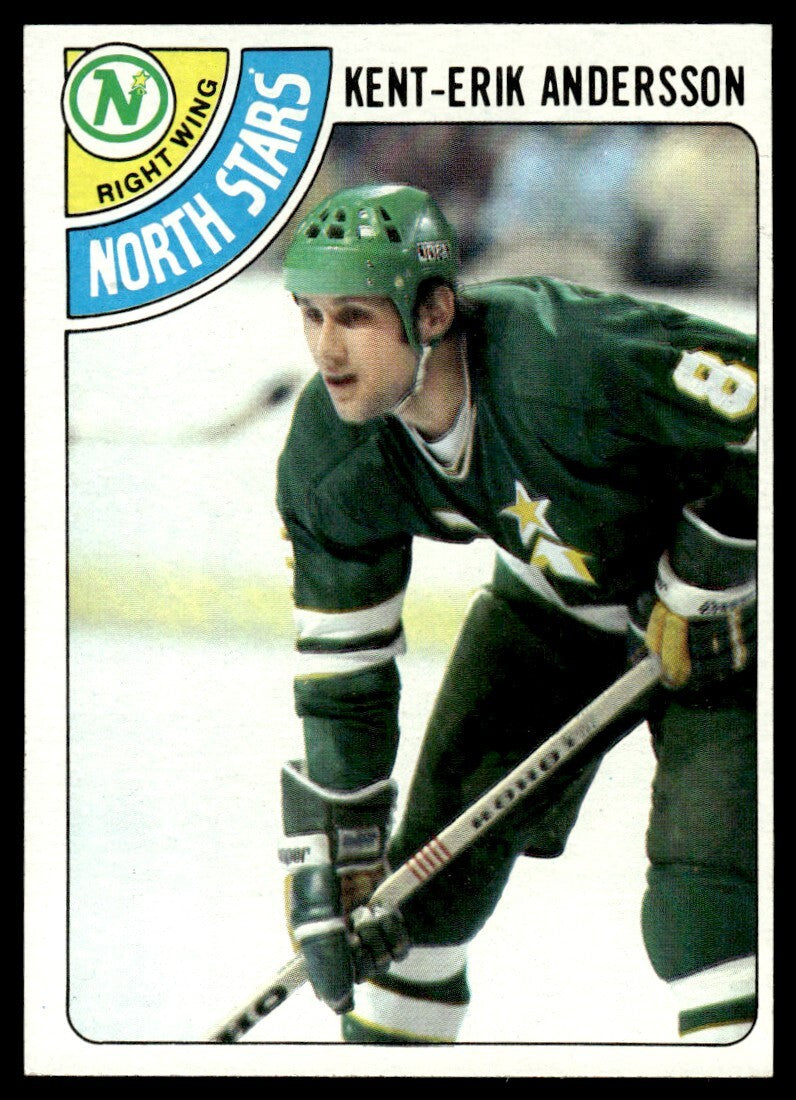 1978-79 Topps Hockey Card Kent-Erik Andersson Rookie `` Minnesota North Stars