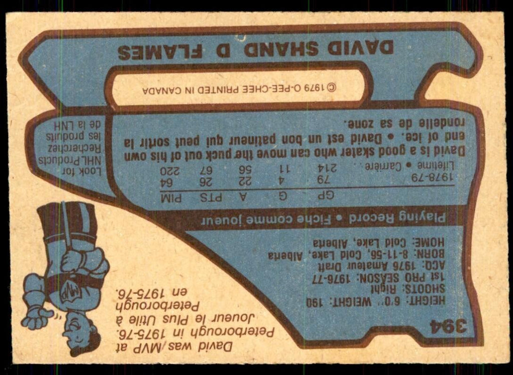 1979-80 O-Pee-Chee David Shand Atlanta Flames #394
