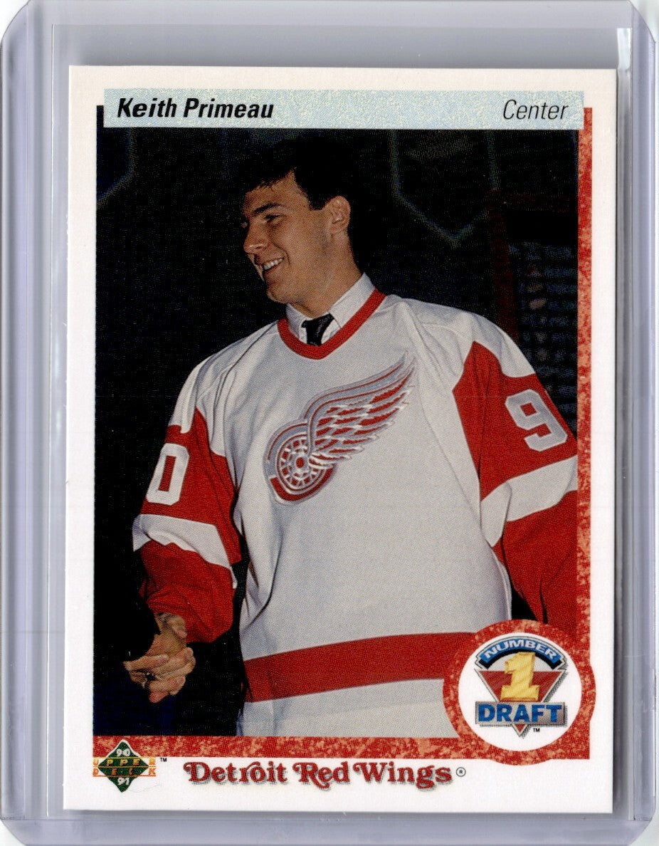 1990-91 Upper Deck Hockey Card Keith Primeau Rookie Detroit Red Wings #354