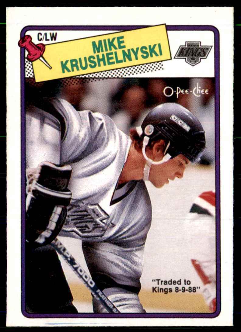 1988-89 O-Pee-Chee Mike Krushelnyski Los Angeles Kings #221