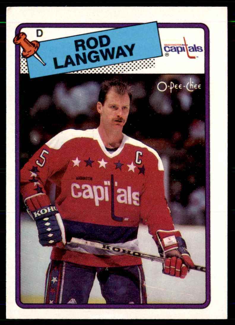 1988-89 O-Pee-Chee Rod Langway HOF Washington Capitals #192