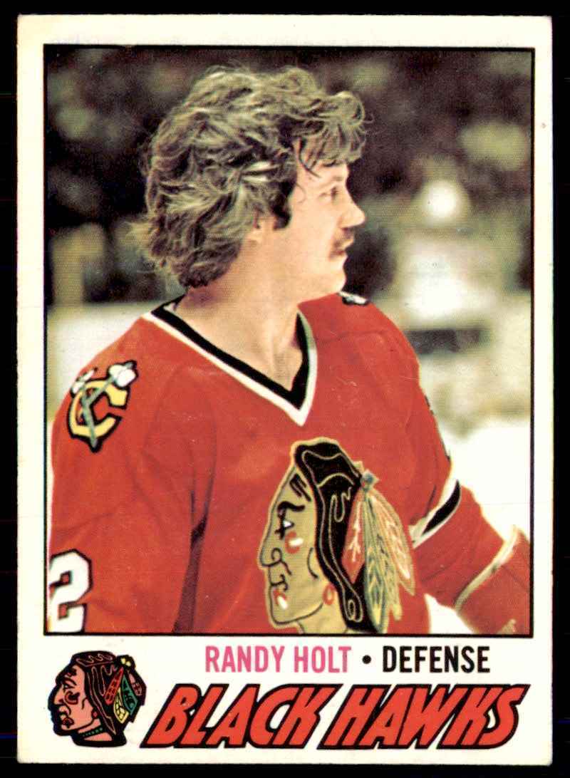 1977-78 O-Pee-Chee Randy Holt Rookie Chicago Blackhawks #34
