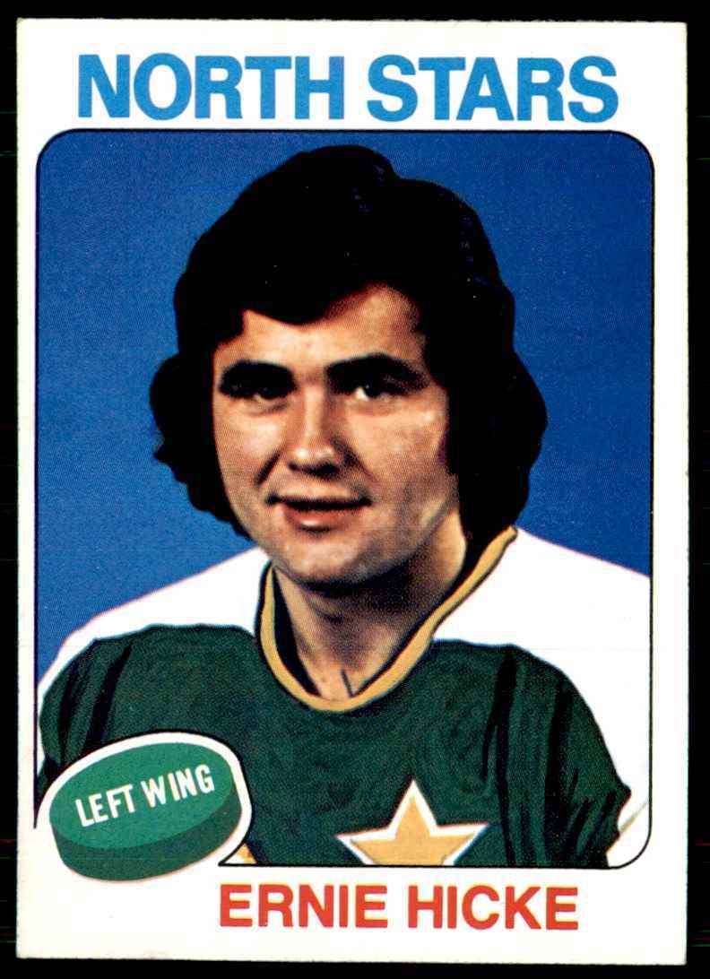 1975-76 Topps Hockey Card Ernie Hicke Minnesota North Stars #71