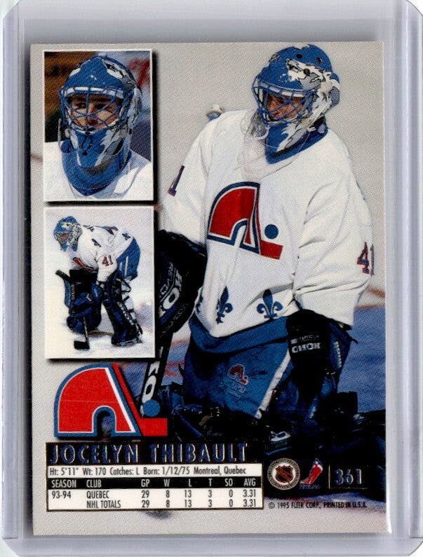 1994-95 Fleer Ultra Jocelyn Thibault Quebec Nordiques #361