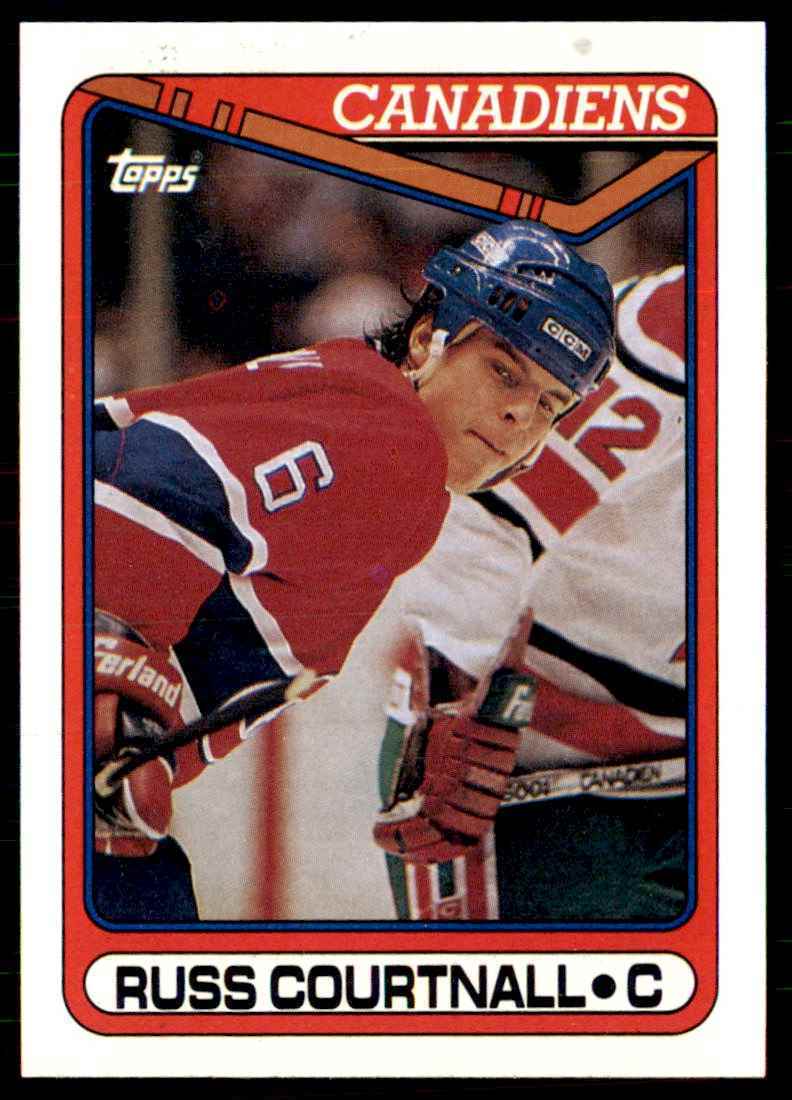 1990-91 Topps Hockey Card Russ Courtnall Montreal Canadiens #124