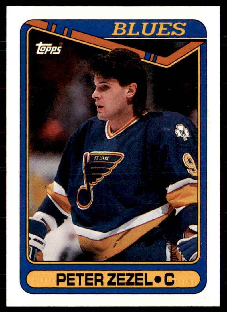 1990-91 Topps Hockey Card Peter Zezel St. Louis Blues #15