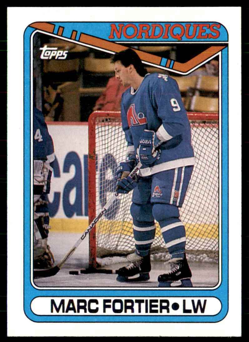1990-91 Topps Hockey Card Marc Fortier Quebec Nordiques #176