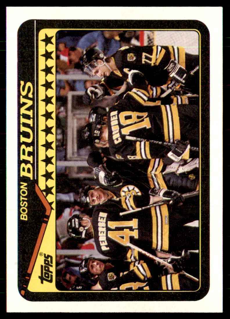 1990-91 Topps Hockey Card Boston Bruins Boston Bruins #165