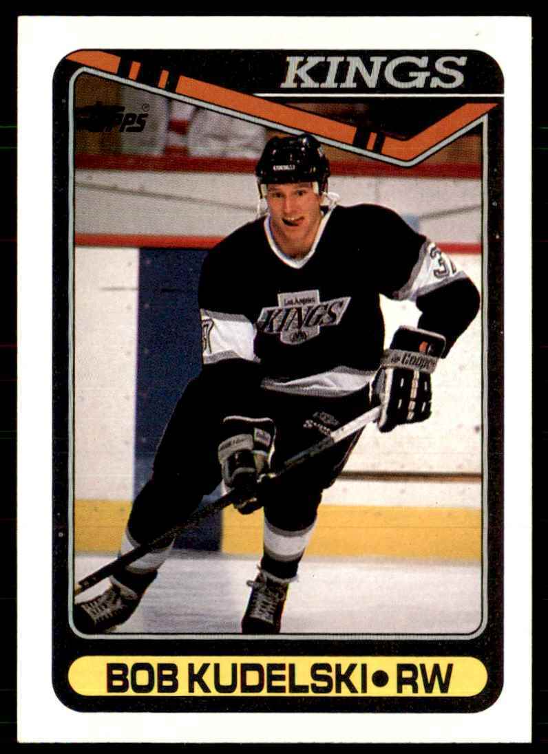 1990-91 Topps Hockey Card Bob Kudelski Rookie Los Angeles Kings #46