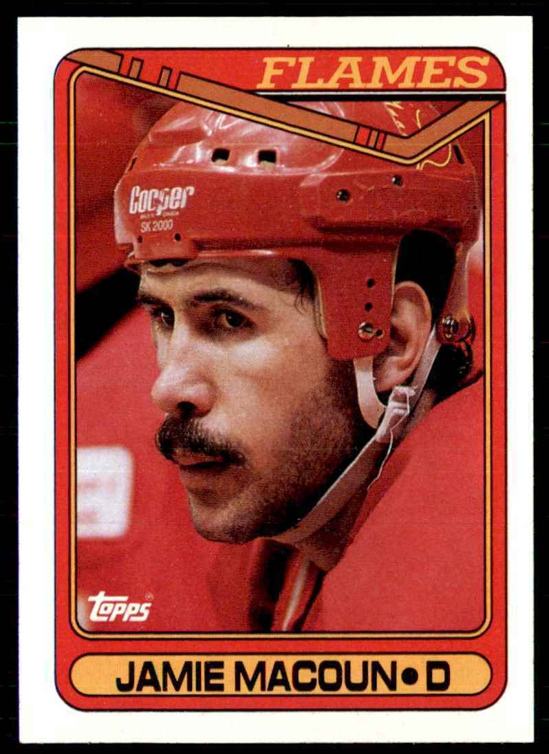 1990-91 Topps Hockey Card Jamie Macoun Calgary Flames #265