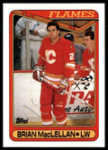1990-91 Topps Hockey Card Brian MacLellan Calgary Flames #286