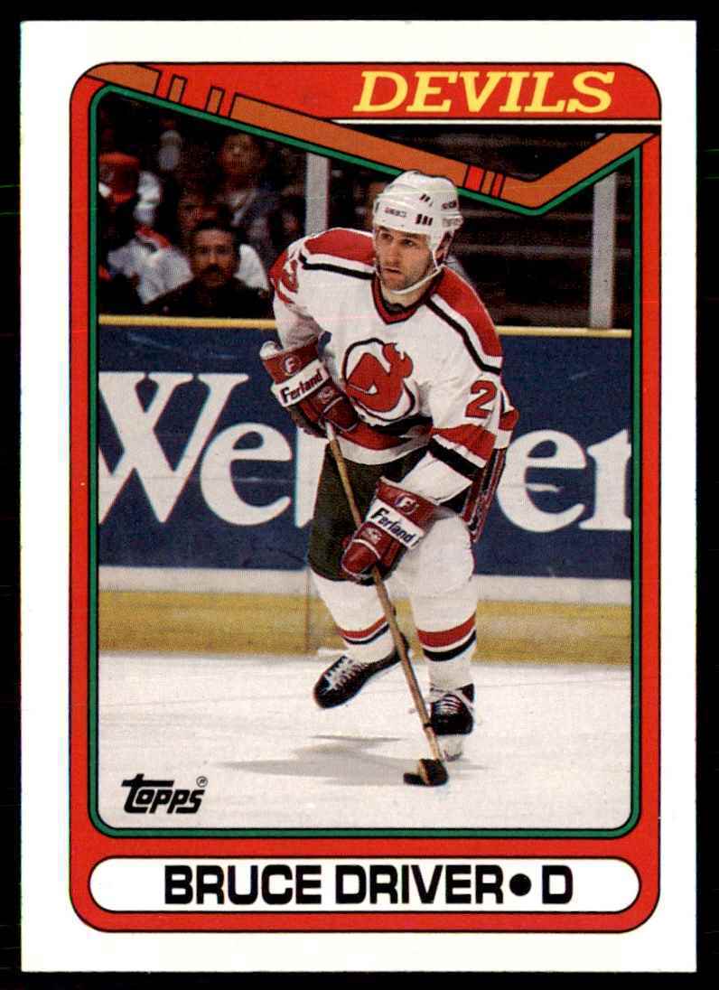 1990-91 Topps Hockey Card Bruce Driver New Jersey Devils #172