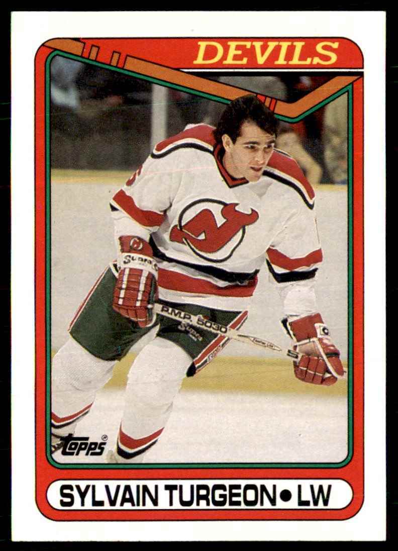 1990-91 Topps Hockey Card Sylvain Turgeon New Jersey Devils #73
