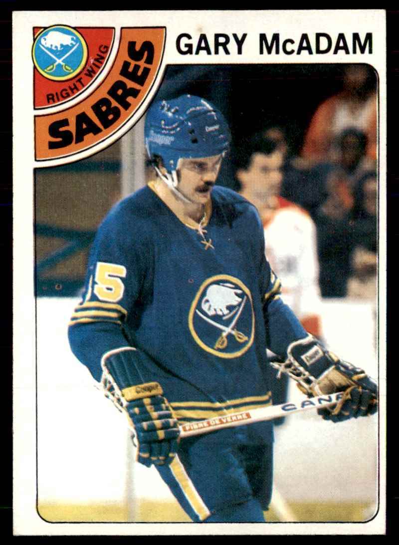 1978-79 Topps Hockey Cards Gary McAdam Buffalo Sabres #42