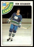1978-79 Topps Hockey Cards Ron Sedlbauer / Vancouver Canucks #139