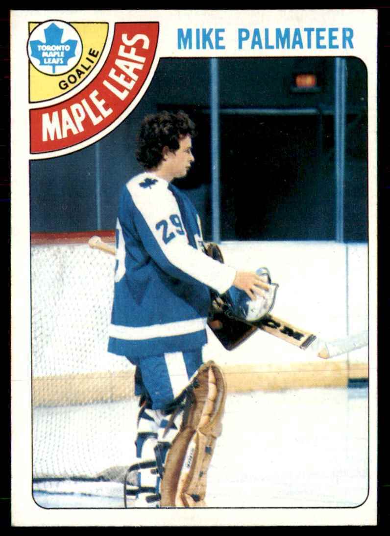 1978-79 Topps Hockey Cards Mike Palmateer Goalie Pad Toronto Maple Leafs #160