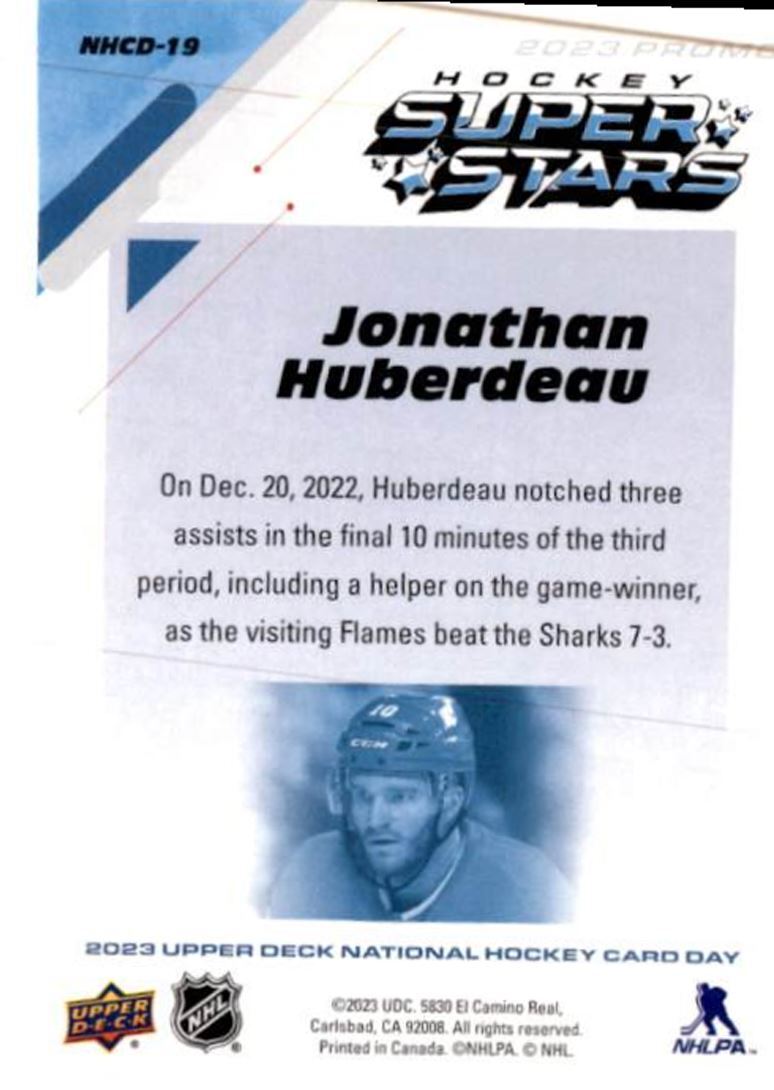 2023-24 Upper Deck National Hockey Card Day Jonathan Huberdeau Calgary Flames