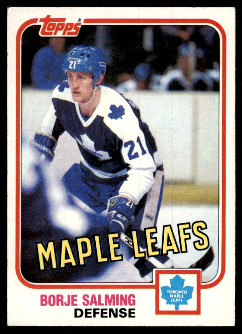 1981-82 Topps Borje Salming B Hockey Cards #33