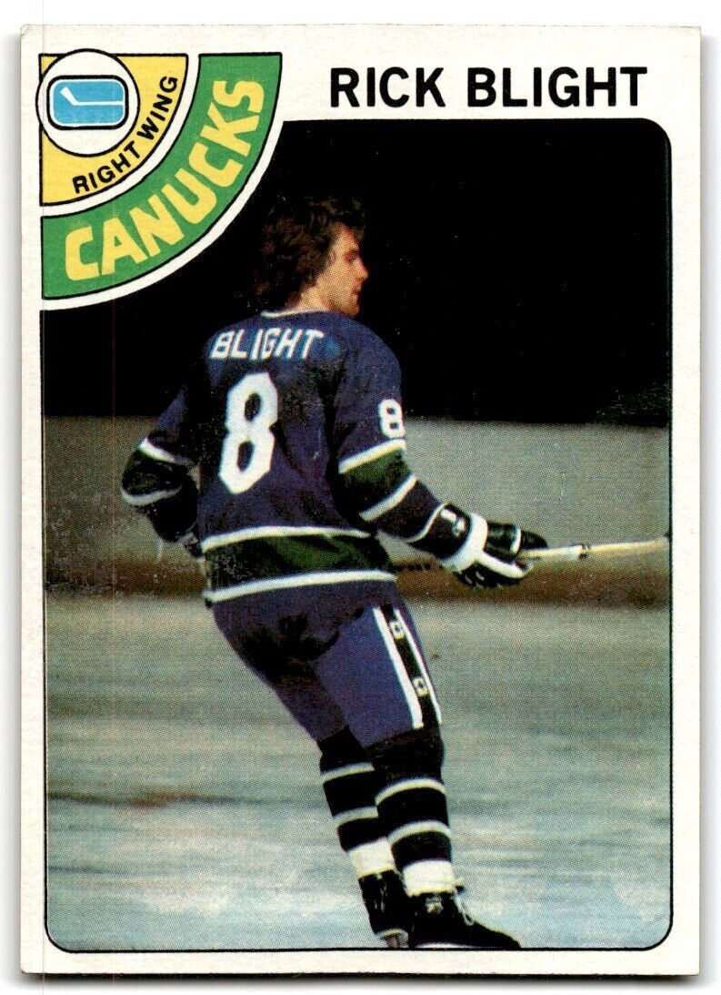 1978-79 Topps Hockey Cards Rick Blight . Vancouver Canucks #7