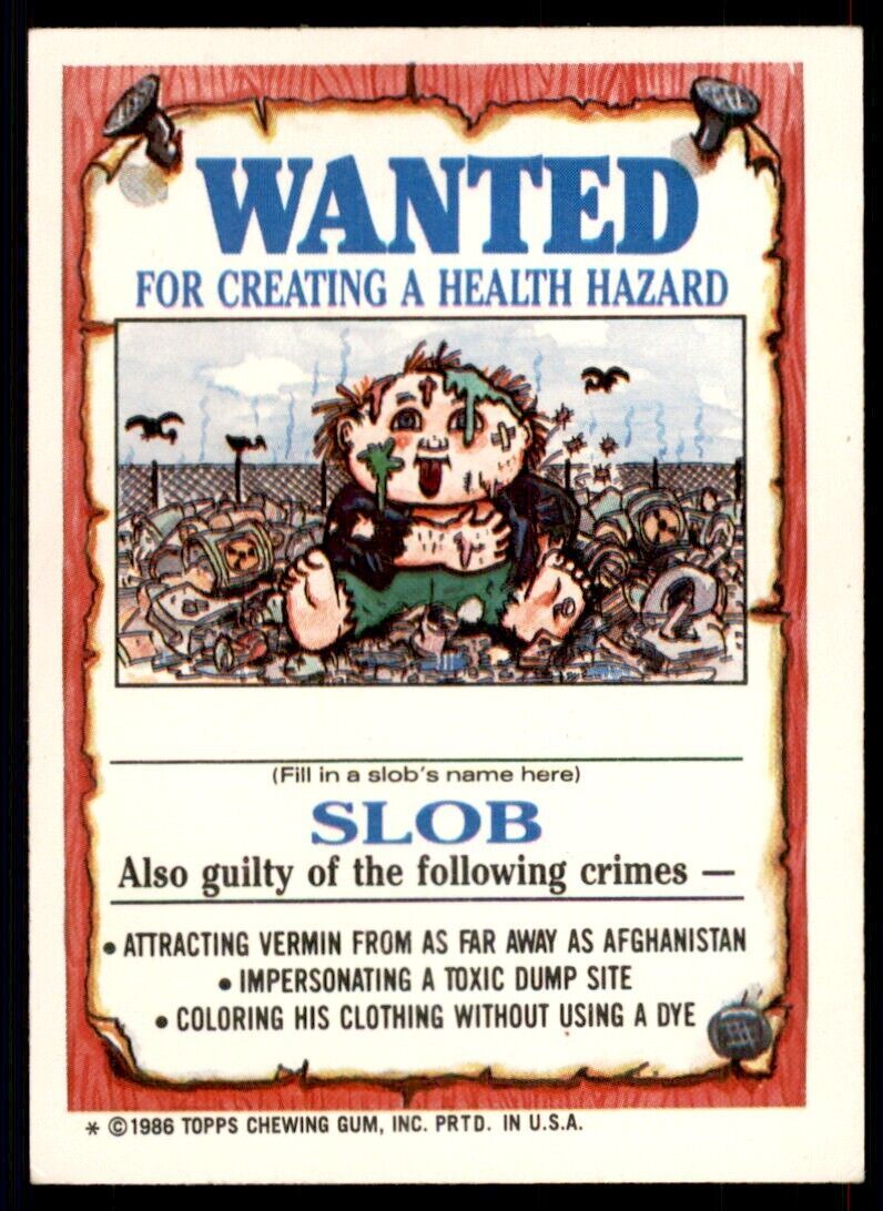 1986 Garbage Pail Kids Picky Mickey B Series 3 #99B