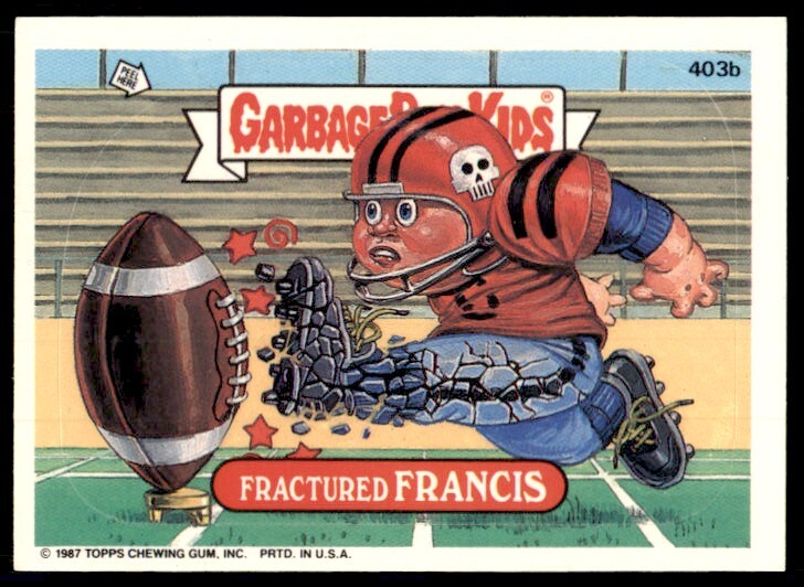 1987 Garbage Pail Kids Fractured Francis 10th Series #403B