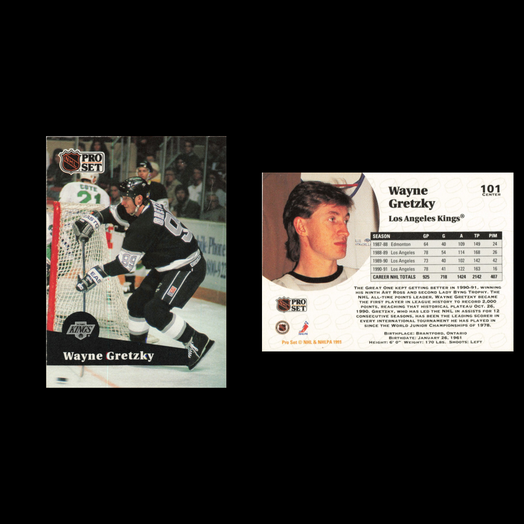 Wayne Gretzky #101 1991 Pro Set Los Angeles Kings Hockey Card NHL NM