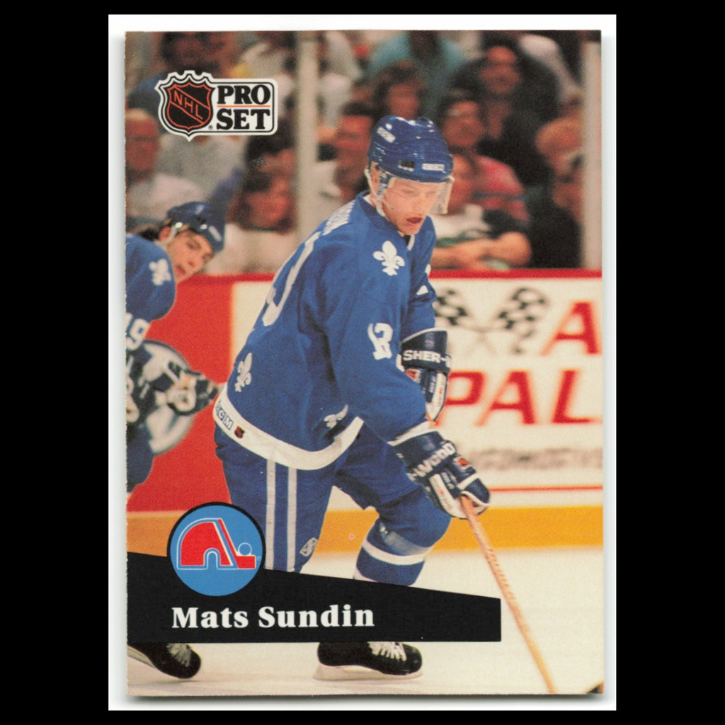 Mats Sundin #197 1991 Pro Set Quebec Nordiques Hockey Card NHL NM