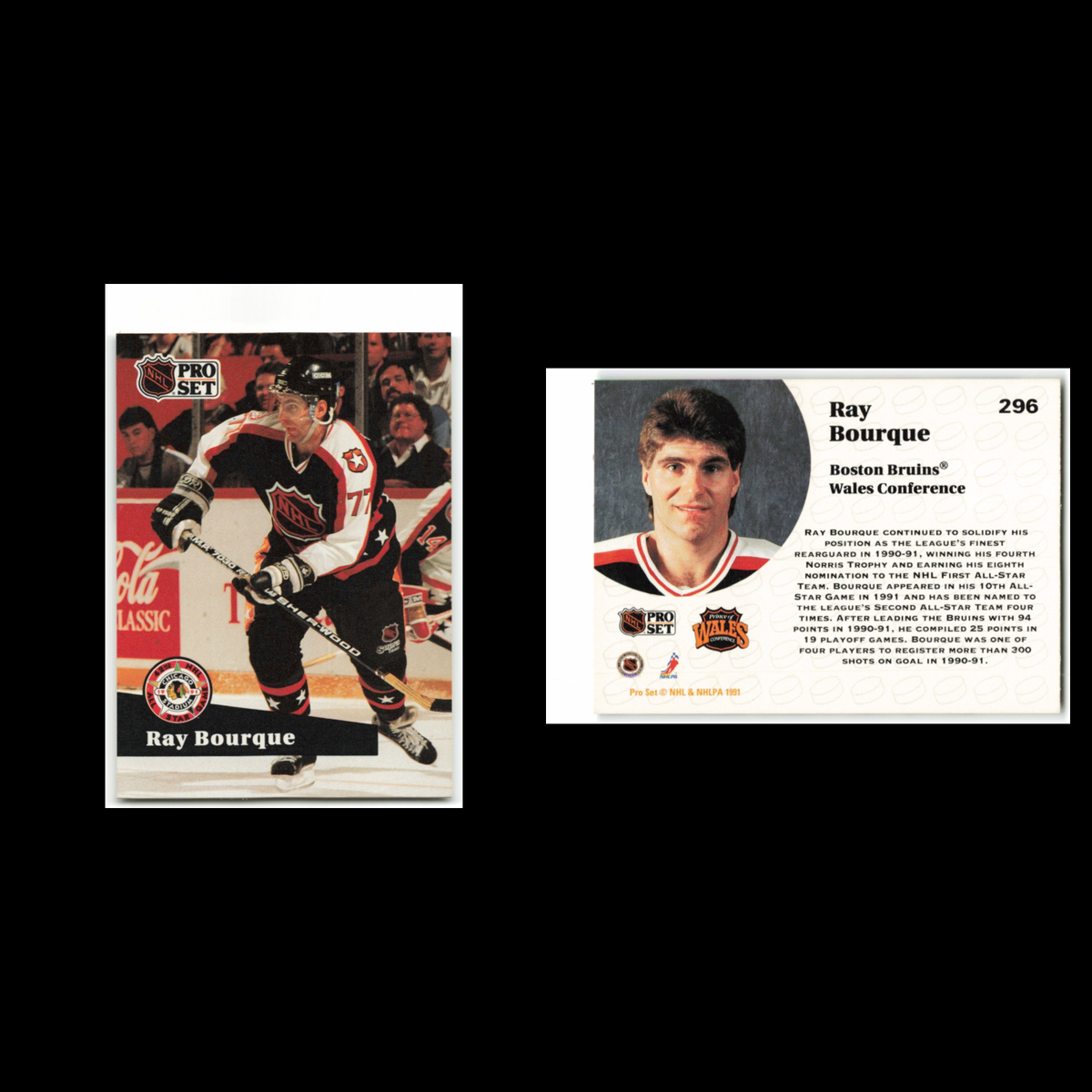 Ray Bourque #296 1991 Pro Set Boston Bruins Hockey Card NHL NM