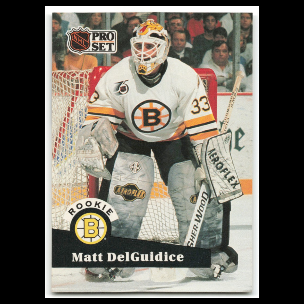 Matt DelGuidice Rookie #521 1991 Pro Set Boston Bruins Hockey Card NHL NM