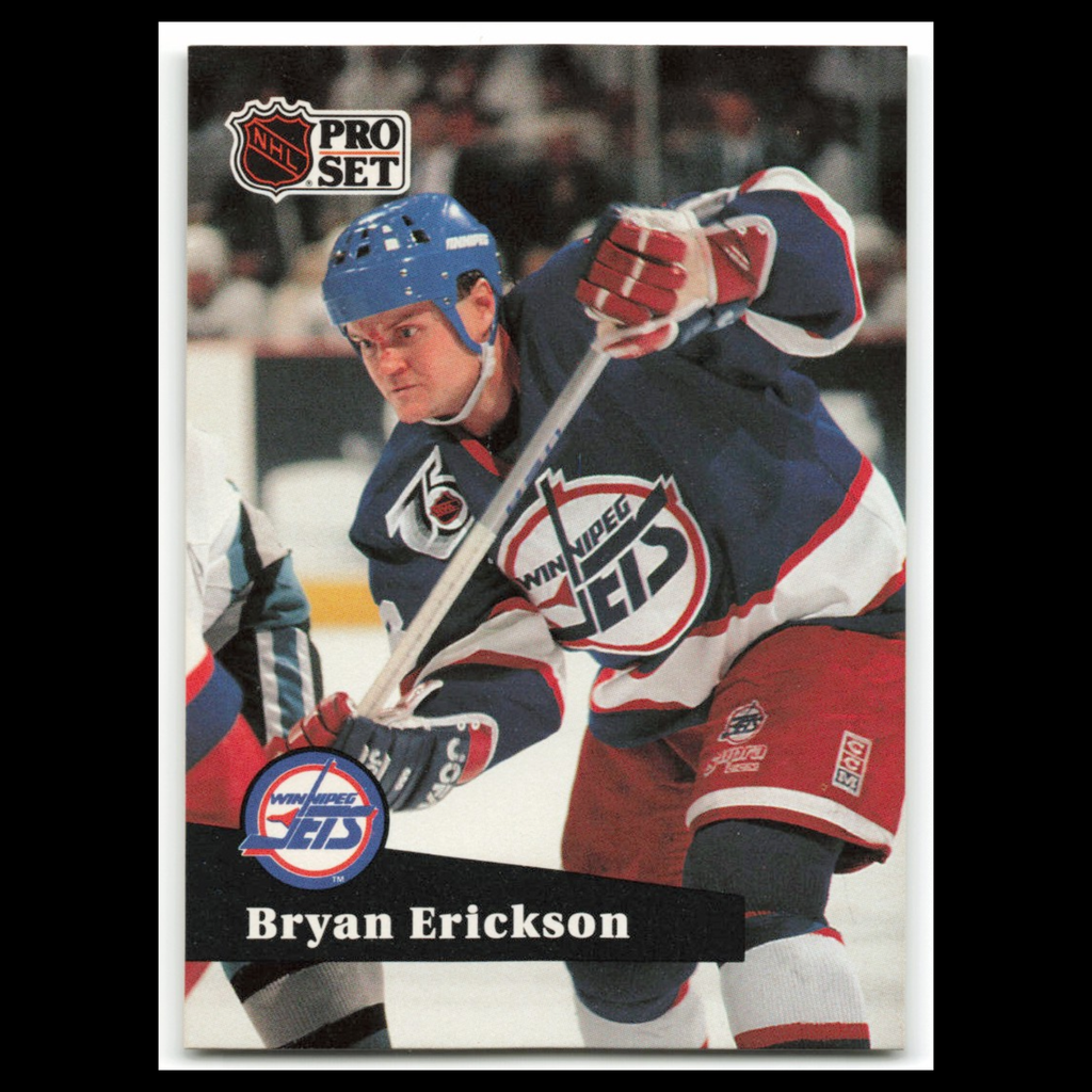 Bryan Erickson #516 1991 Pro Set Winnipeg Jets Hockey Card NHL NM