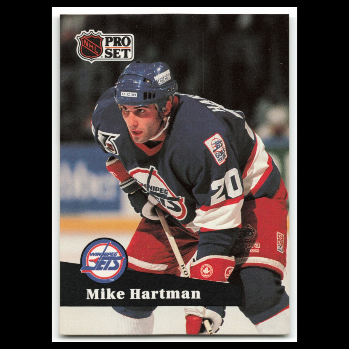 Mike Hartman #519 1991 Pro Set Winnipeg Jets Hockey Card NHL NM