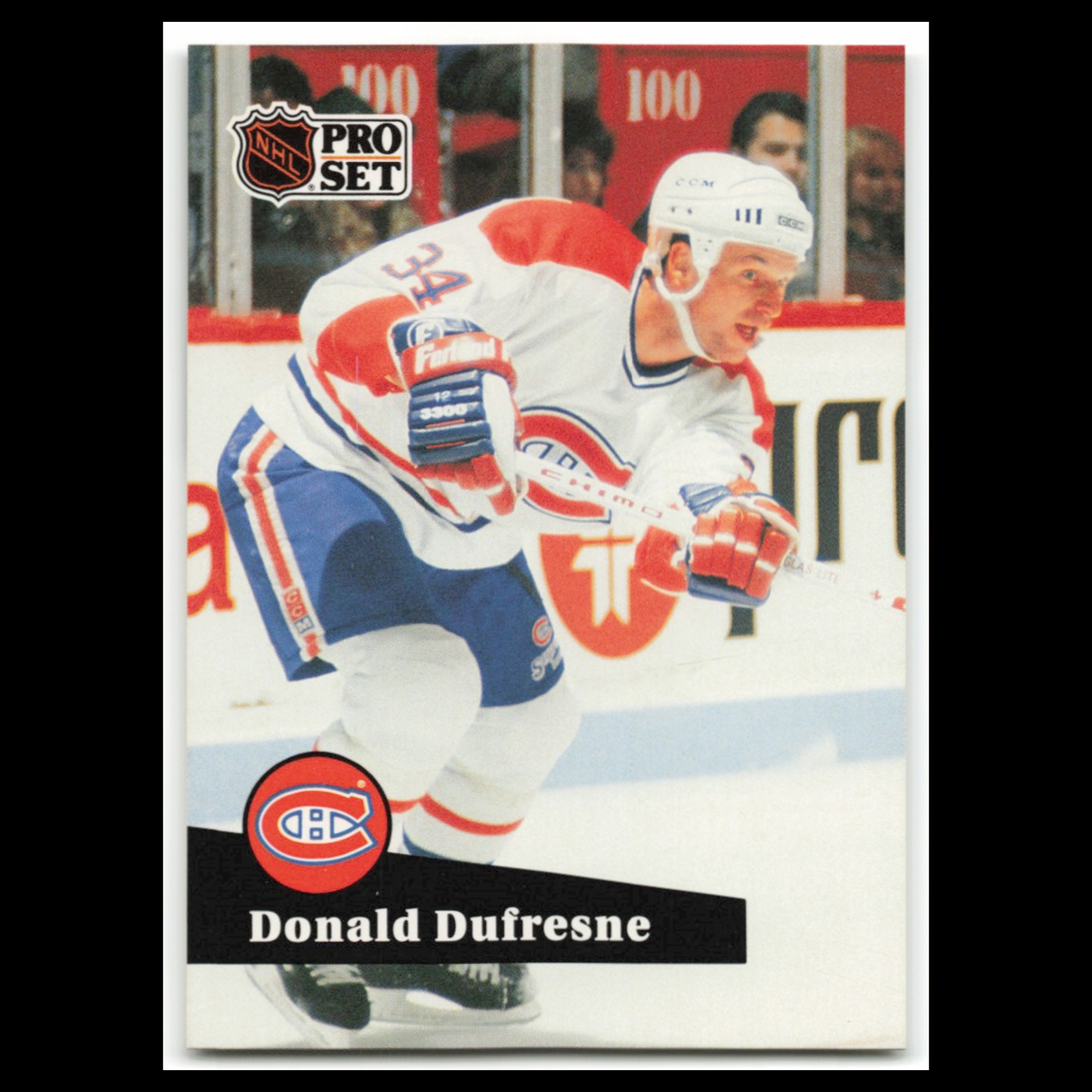 Donald Dufresne #418 1991 Pro Set Montreal Canadiens Hockey Card NHL NM