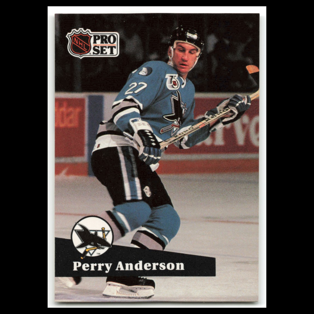 Perry Anderson Rookie #481 1991 Pro Set San Jose Sharks Hockey Card NHL NM
