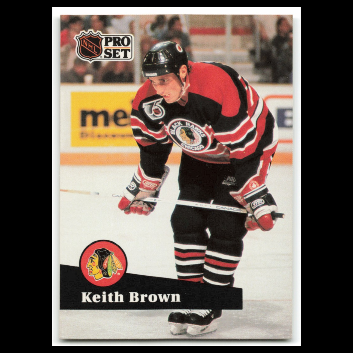 Keith Brown #371 1991 Pro Set Chicago Blackhawks Hockey Card NHL NM