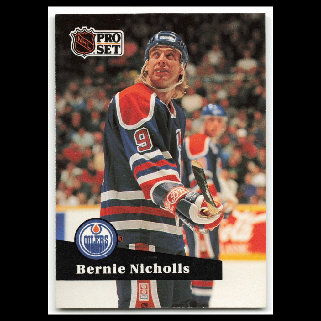 Bernie Nicholls #386 1991 Pro Set Edmonton Oilers Hockey Card NHL NM