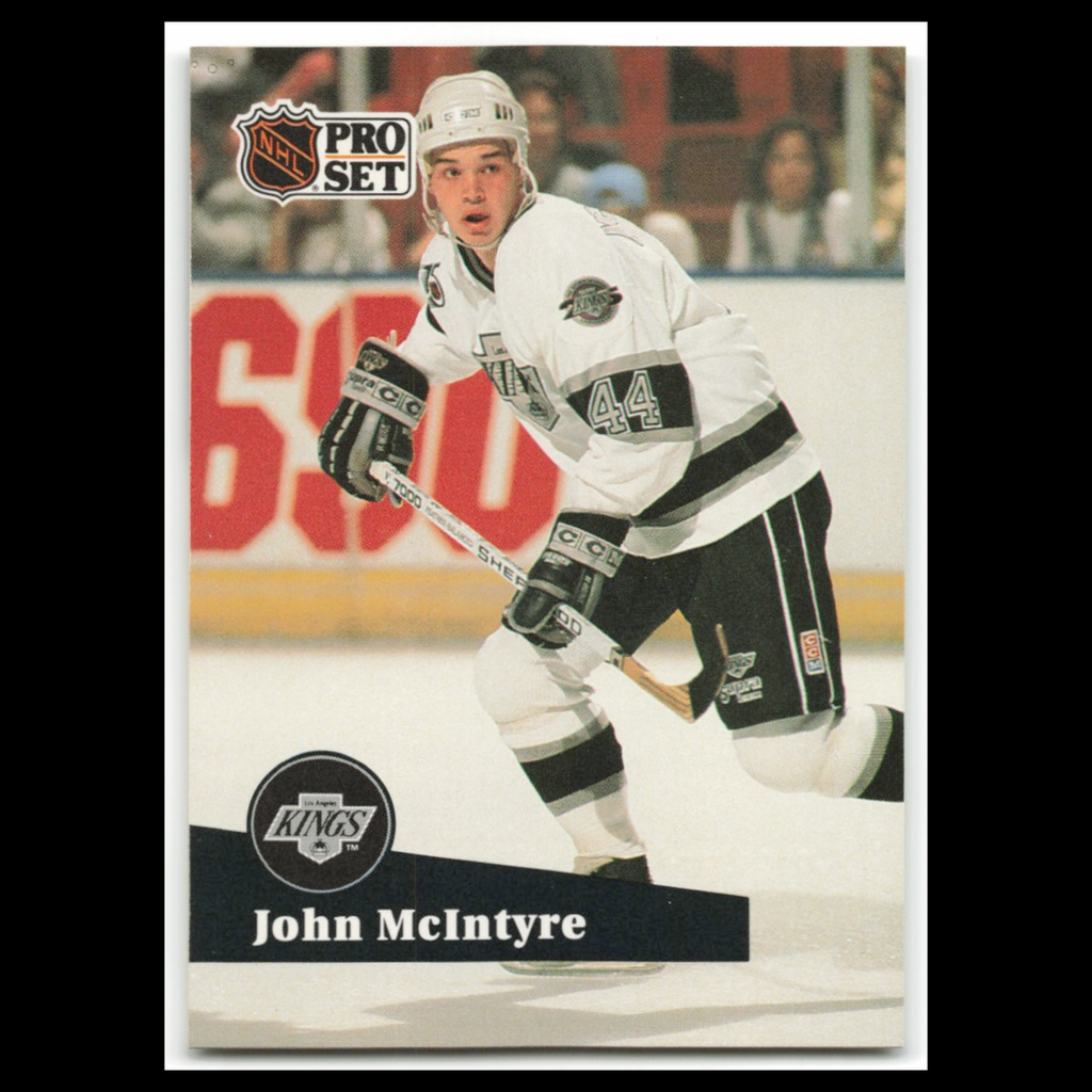 John McIntyre #401 1991 Pro Set Los Angeles Kings Hockey Card NHL NM
