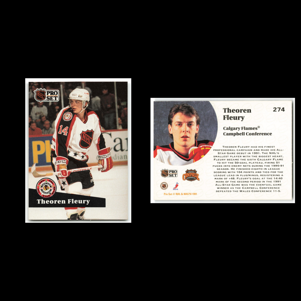 Theoren Fleury #274 1991 Pro Set Calgary Flames Hockey Card NHL NM