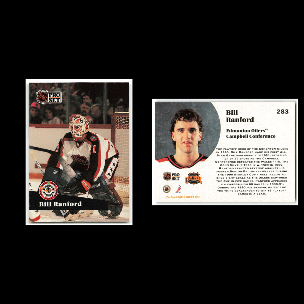 Bill Ranford #283 1991 Pro Set Edmonton Oilers Hockey Card NHL NM