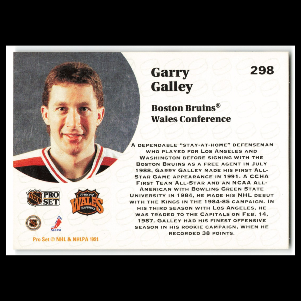 Garry Galley #298 1991 Pro Set Boston Bruins Hockey Card NHL NM