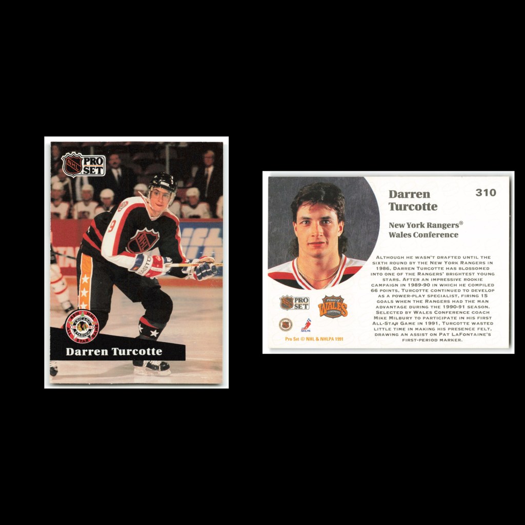 Darren Turcotte #310 1991 Pro Set New York Rangers Hockey Card NHL NM