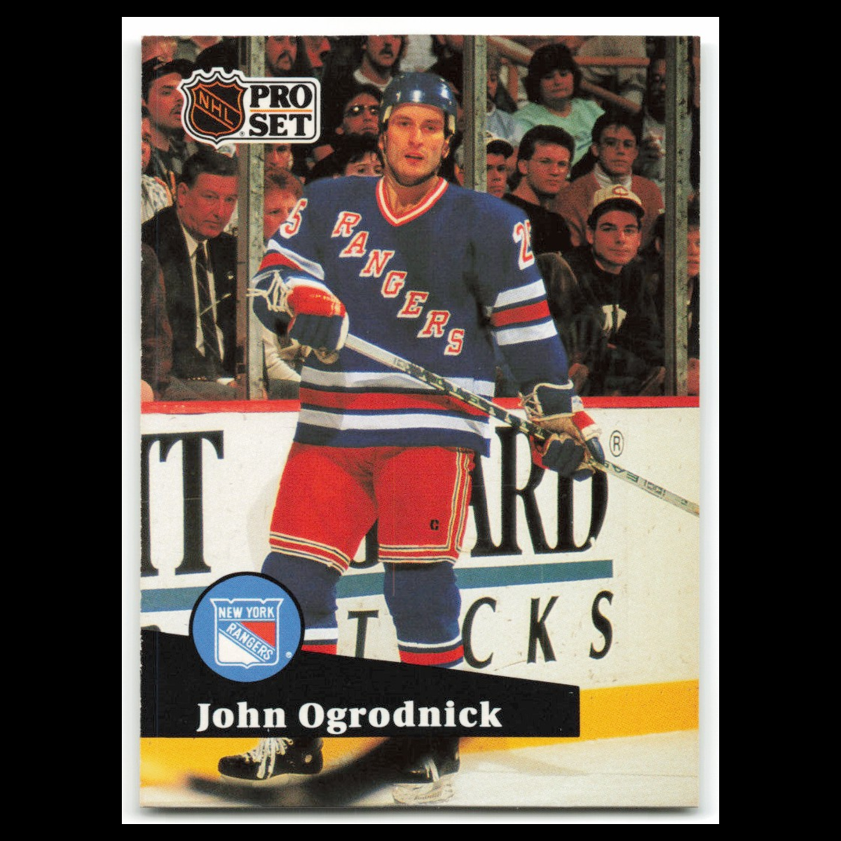 John Ogrodnick #169 1991 Pro Set New York Rangers Hockey Card NHL NM