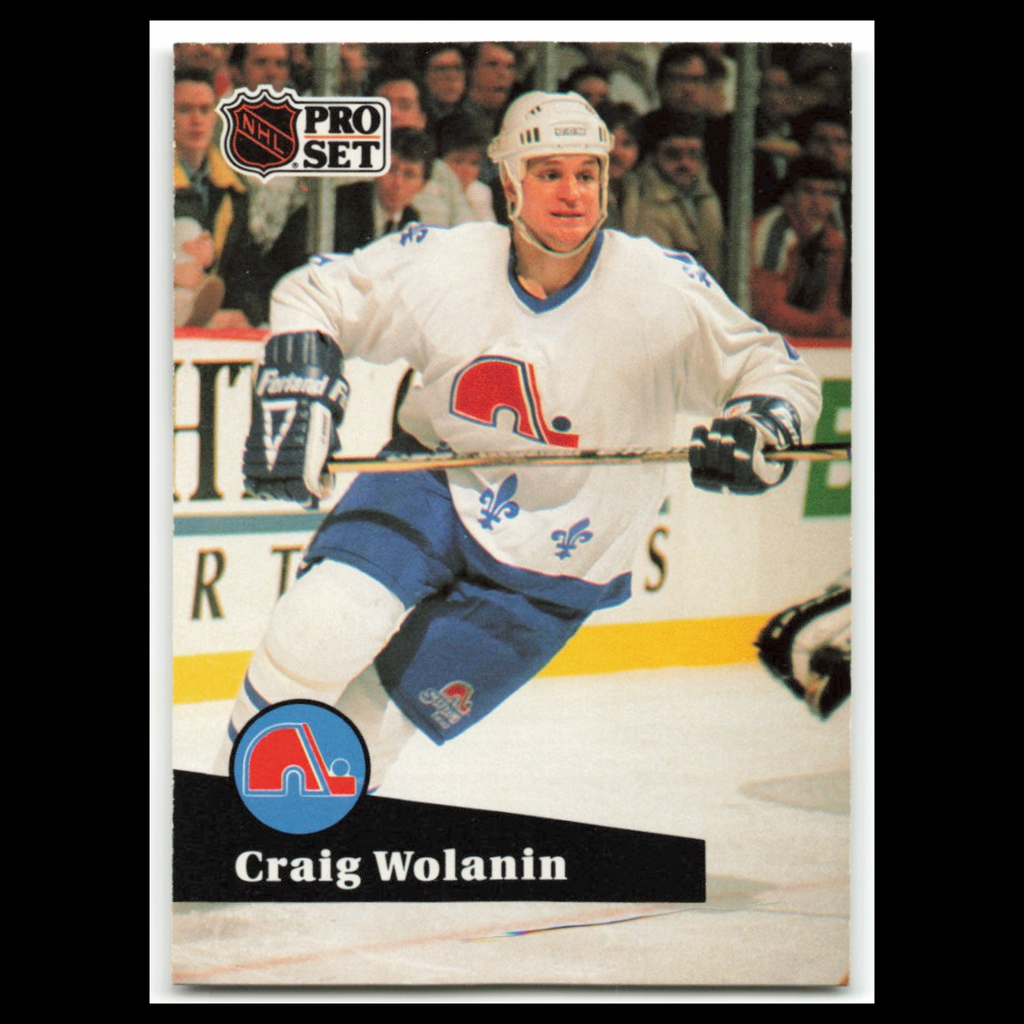 Craig Wolanin #203 1991 Pro Set Quebec Nordiques Hockey Card NHL NM
