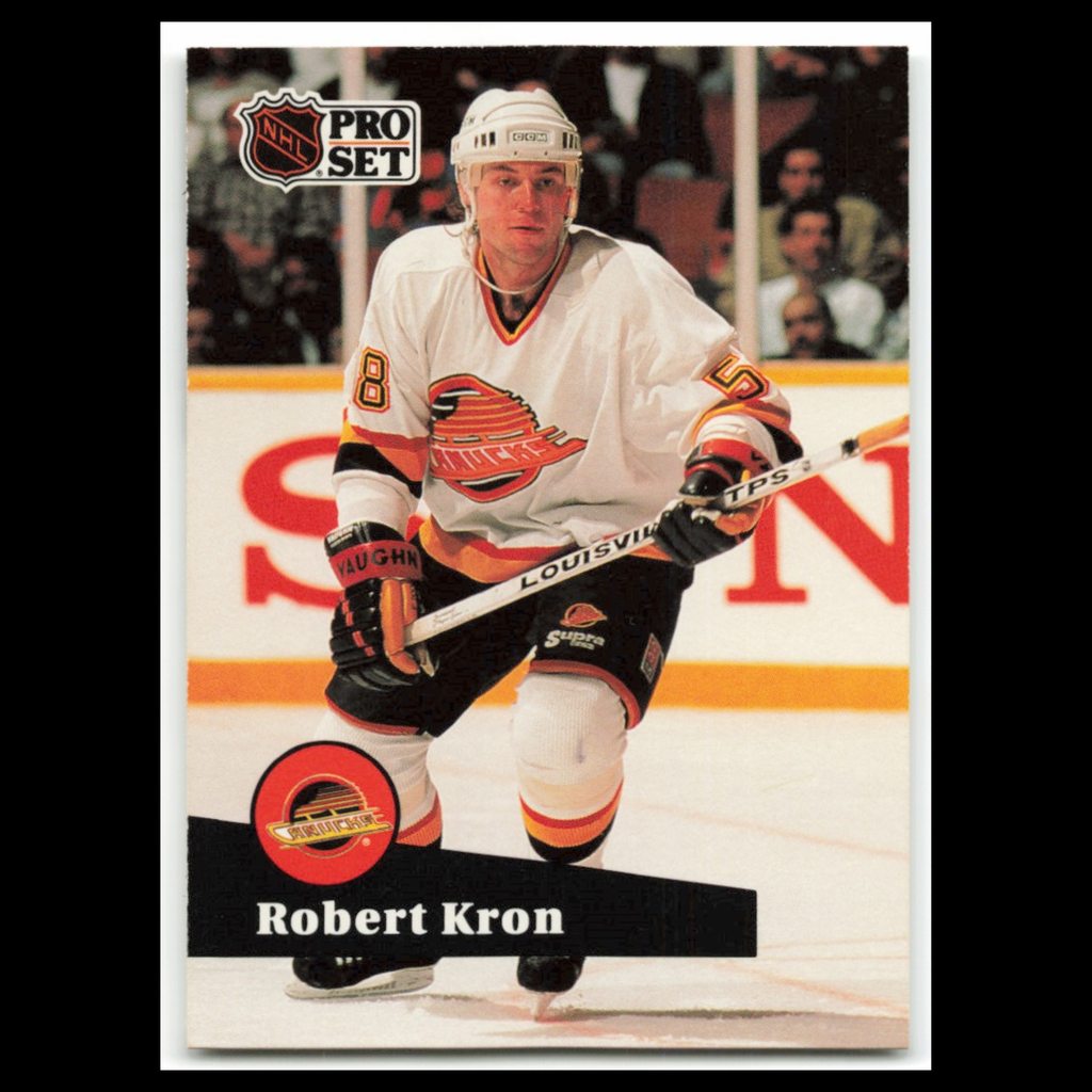 Robert Kron #239 1991 Pro Set Vancouver Canucks Hockey Card NHL NM