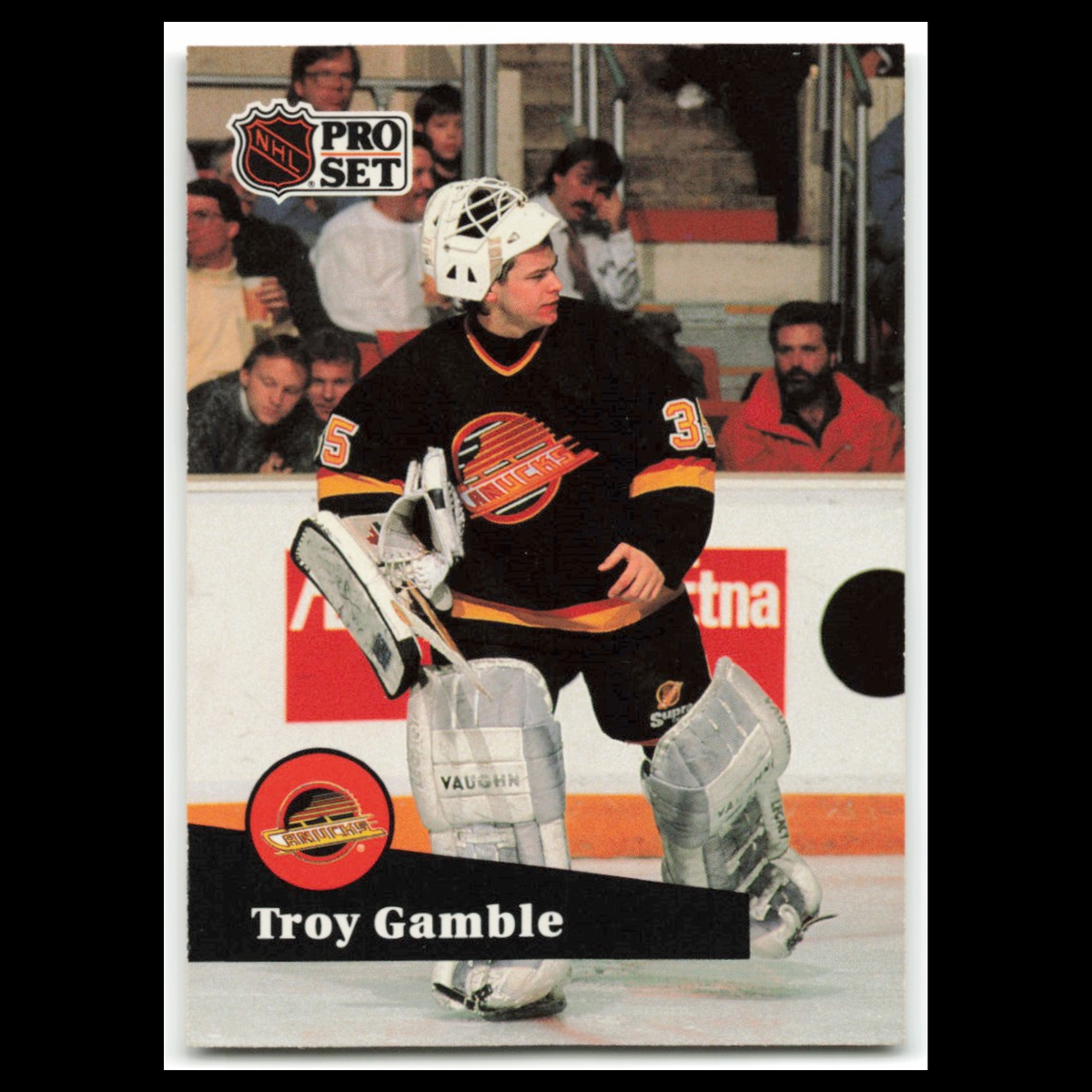 Troy Gamble #238 1991 Pro Set Vancouver Canucks Hockey Card NHL NM