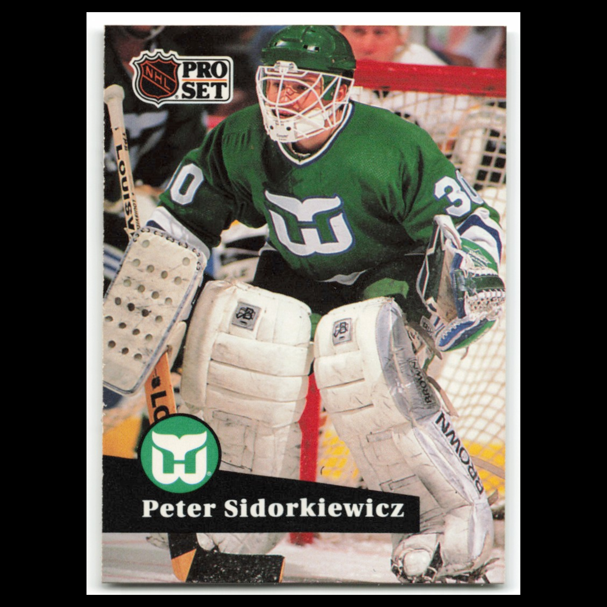 Peter Sidorkiewicz #90 1991 Pro Set Hartford Whalers Hockey Card NHL NM